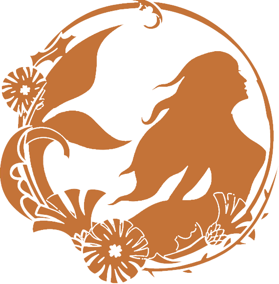 Be Bohemian - What are Vegan Amino Acids? Be Bohemian Logo. An orange mermaid inside a circle with outlines of botanicals framing the circle. A perfect representation of botanicals mixing with sea extracts.